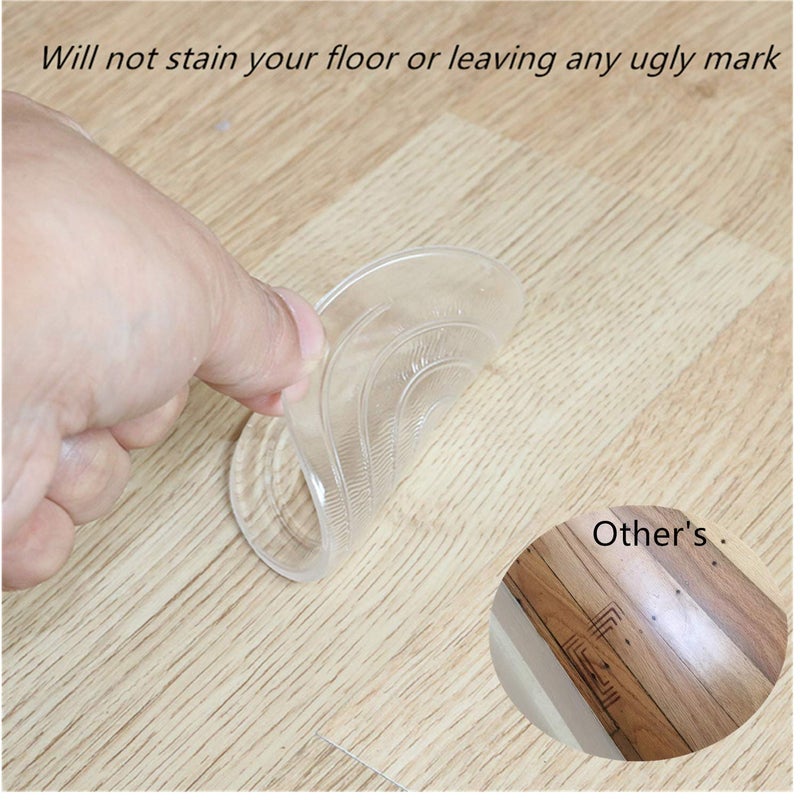 JULAN 8Pack Non Slip Furniture Pads â€“ Premium 3â€ Furniture Grippers! Best SelfAdhesive Silicone Feet Furniture Legsâ€“ Ideal Non Skid Furniture Pad Floor Protectors for Fix in Place Furniture - Image 4